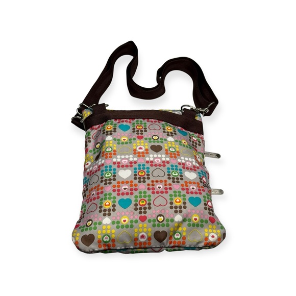Y2K: LeSportSac ❤︎ Iconic Ripstop Crossbody Bag Handbag ❤︎ Multi Heart Dot Print - Picture 4 of 16